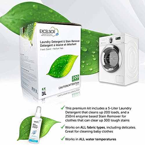 Excelsior Laundry Detergent with Stain Remover Concentrated Liquid Fresh Scent Eco