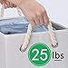 StorageWorks Extra Large Clothes Storage Bins, 55L Fabric Storage Baskets with Double-Open Lid and Divider Board, Closet Storage Organizers with Handles, Mixing of Beige, White & Ivory, 1-Pack