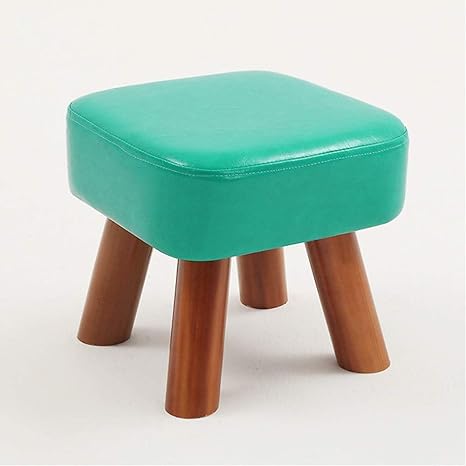 Sykong Petit Tabouret En Bois Pour Salon Creatif Pour Adulte Banc Pour Enfant Tabouret En Cuir Chaussures Banc En Bois Chaises De Meubles De Pedicure Bleu Amazon Fr Cuisine Maison