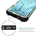 LONTECT Compatible Galaxy S9 Case Floral 3 in 1 Heavy Duty Hybrid Sturdy High Impact Shockproof Protective Cover Case for Samsung Galaxy S9 - Teal/Red Flower