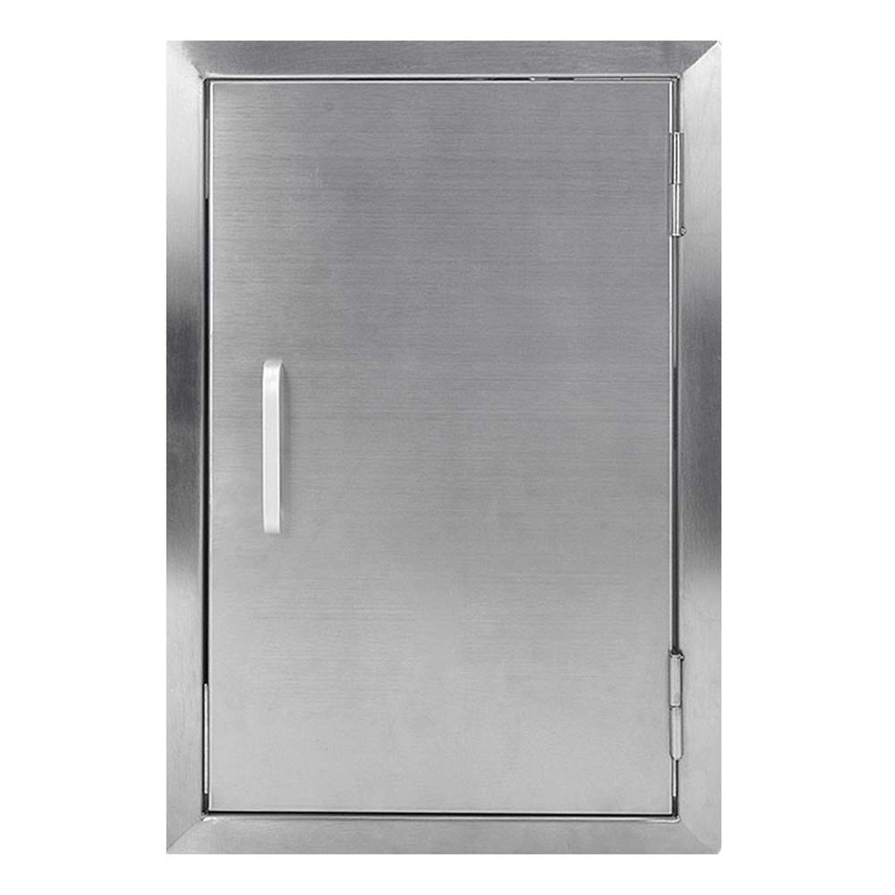Seeutek Outdoor Kitchen Doors 14W x 20H Inch BBQ Access Door - Stainless Steel Single Wall Construction Vertical Door for Outdoor Kitchen Grilling Station or Commercial BBQ Island