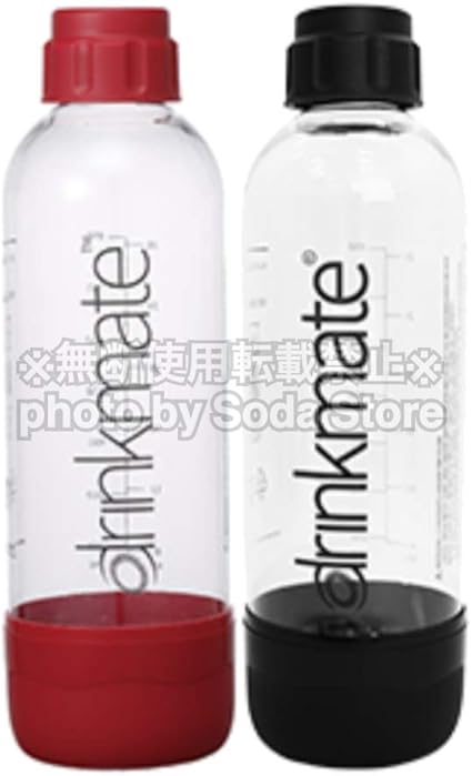 Amazon ドリンクメイト Drinkmate 炭酸水専用ボトル 限定セット レッド ブラック Lサイズ 850ml ドリンクメイト キッチン家電消耗品 アクセサリ 通販