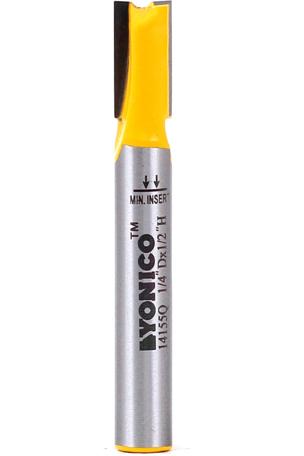 Yonico 14155q - Straight Router Bit, Cutting Diameter: 1/4", Cutting Height: 1/2" - 1/4" Shank