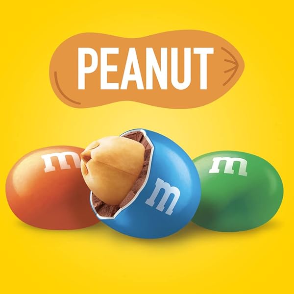 M&M’S PEANUT MILK CHOCOLATE CANDY, FULL SIZE, 1.74 OZ POUCH
