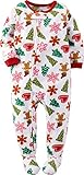 Carter's Little Girls' 1-Piece Fleece Christmas PJs