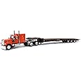 Die Cast Promotions (DCP) 1/64 Orange & Black Mack Super-Liner w/ Talbert 5553TA Traveling-Axle Trailer 60-1234