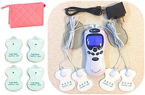 TENS Unit 8 Modes Rechargeable Muscle Stimulator Electronic Pulse Massager Kit + extra 4pc pads + Travelling bag