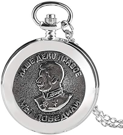 Stalin Head Pattern Pocket Watch for Male Simple and Romantic Pocket Watch