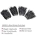 AMELI 4 Kinky Curly Human Hair Short Curly Bundles Water Weave Hair Human Bundles Unprocessed Virgin Brazilian Hair Extensions (8 8 8 8)