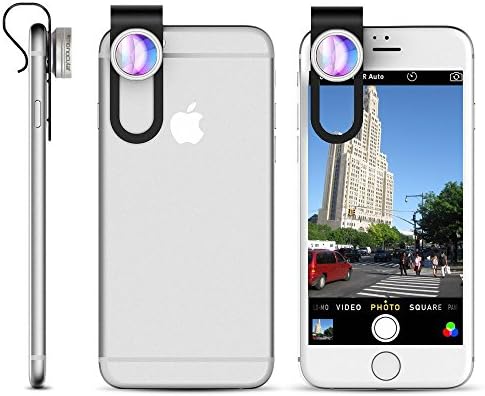 Monocular Wide Angle + 10x Macro 2-in-1 Universal Camera Lens Attachment Kit for Mobile Devices