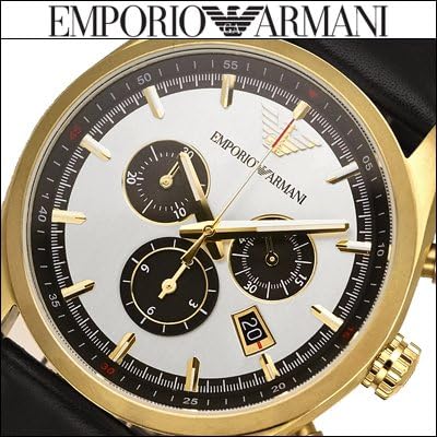 Amazon エンポリオアルマーニ Emporio Armani 腕時計 メンズ Ar6006 クラシック シルバー ゴールド ブラックレザー 並行輸入品 メンズ腕時計 腕時計 通販
