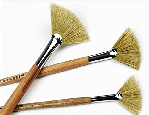 Paint Brush Lot 3pcs/set Fan shaped Paint Brush Oil Paint Brush Water color Painting Brush Nylon Hair Acrylics Art for Supplies Drawing Tool