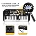 TWFRIC Kids Keyboard Piano 37 Keys Dual-Speakers Keyboard Piano for Kids with LCD Screen Display Portable Keyboard Piano Music Educational Toy for Boys Girls Child Toddlers