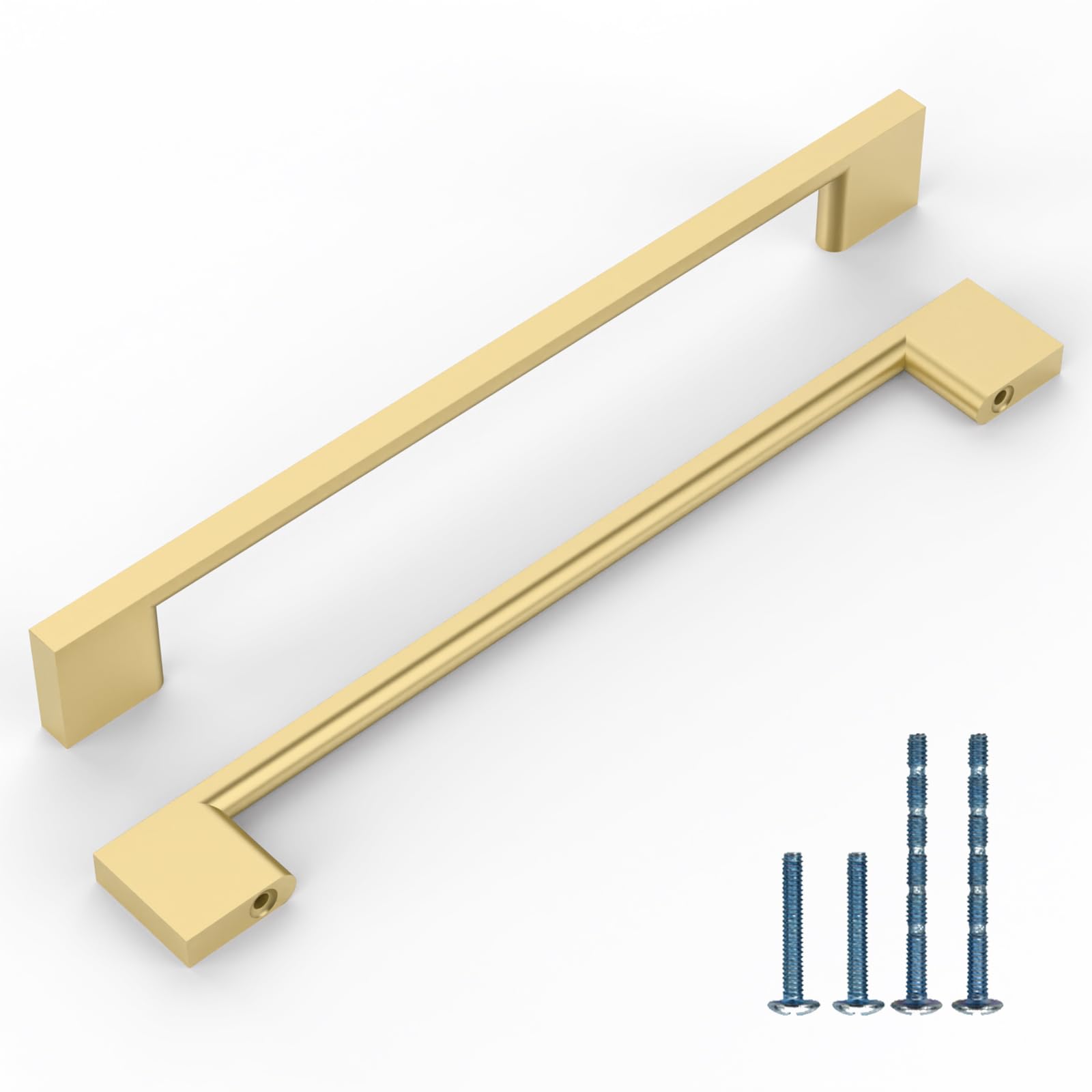 Photo 1 of KNOKLOCK 10 Pack 7.5 Inch(192mm) Kitchen Cabinet Handles Brushed Gold Cabinet Pulls Kitchen Cabinet Hardware Drawer Pulls for Cupboard Wardrobe