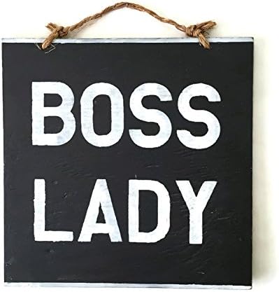 Boss Lady Wood Sign - Black &amp; White