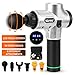 Massage Gun, Handheld Deep Tissue Massager for Pain Relief, Percussion Massage Device with 30 Adjustable Speed Vibration Levels and 6 Head Attachments (Silver)
