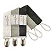 Babygoal White Black Pacifier Clips, 3 Pack Pacifier Holder Clips for Boys and Girls Fits for Most Pacifier Styles & Baby Toys and Baby Gift MP01