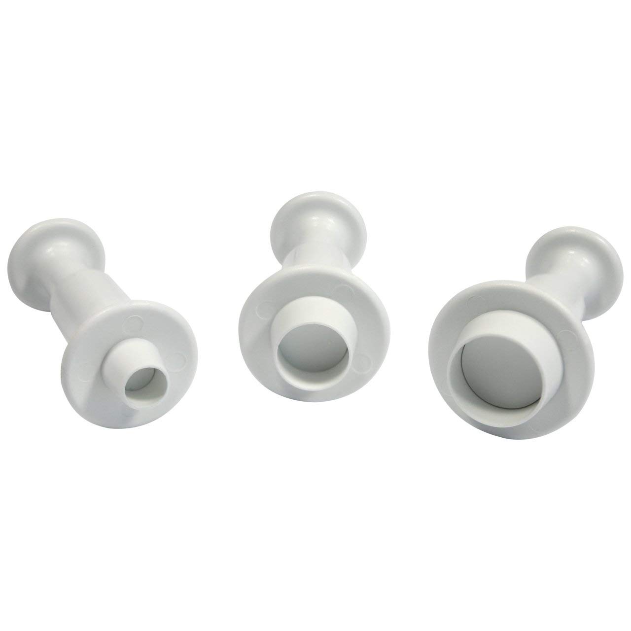 PME MR151 Round Plunger Cutters, Small, Medium, Large Sizes, Set of 3,White