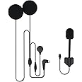 FreedConn Motorcycle Helmet Speakers Real HiFi Sound Quality Suitable for Helmet Bluetooth 5pin Headphones Motorcycle Accessories for TCOMSC/TCOMVB/TMAX/TMAX Pro/KY/KY Pro/ R1 Plus/ R1 Pro