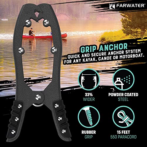 FARWATER Canoe Anchor Grip Boat, Float Tube & Kayak Fishing