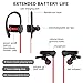 Wireless Bluetooth Headphones In Ear Earbuds IPX4 Waterproof Sports Cordless 4.1 Earphones with Built in Mic & CVC 6.0 Noise Cancelling Technology for iPhones & Android Smartphones Black