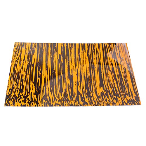 Healifty Guitar pickguard material blank scratch plate for fender stratocaster telecaster guitar bass (yellow and black)