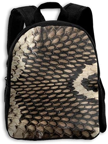 Liumong Cobra Snake Skin Children Multi-Function Mini Casual Outdoor Travel Book Middle School Backpack 13 Laptop Computer Bag Pocket Zipper