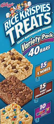 Rice Krispies Kellogg's Treats Variety Pack with Cocoa Krispies and M&ms, 40-count, 0.78 Ounce