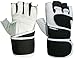 GuardFit Premium Leather Weight Lifting Gloves with Neoprene Wrist Wrap Support for Men & Women - Padded Grip with Long Wrist Strap - Suitable for Weightlifting, Gym, Powerlifting & Fitness