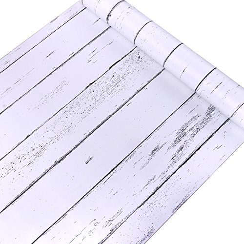 Decorativo blanco grano de madera papel de contacto forro autoadhesivo