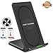 Fast Wireless Charger, Nuohao 10W Qi Wireless Charging pad stand Built-in Cooling Fan for Samsung Galaxy Note 8, S8, S8 Plus, S7, S7 Edge, Note 5, S6 Edge Plus and Apple iPhone X/ 8/ 8 Plus