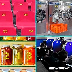 iSYFIX Reflective Yellow Vinyl Numbers Stickers