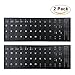 [2PCS PACK] FORITO Spanish Keyboard Stickers, PC Keyboard Stickers Black Background with White Lettering for Computer(Spanish)