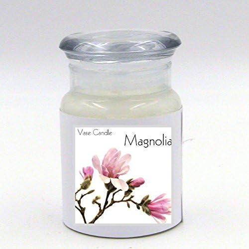 2 Magnolia Jars | Vase Candle | 60 Hour Burn Time | Premium Soy Paraffin Wax Blend | Highly Scented | Self-Trimming Wick