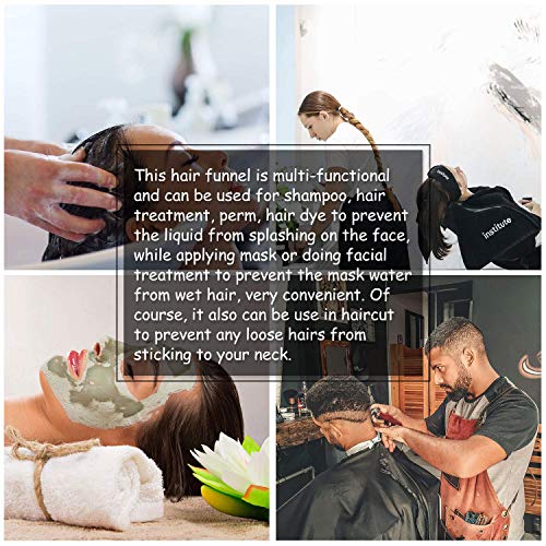 Multifunctional Hair Funnel For Upright Position Washing/Shampooing,Umbrella Barber Cape For Adult,Capes For Hair Stylist, Non-stick Hair,Easy Clean,Waterproof Barber Salon and Home Stylists Use