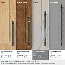 Amerock | Cabinet Pull | Black Bronze/Satin Nickel