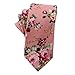 Mantieqingway Skinny Ties Men's Cotton Printed Floral Neck Tie