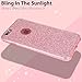 MILPROX Case Compatible with iPhone 6/6S, Bling Glitter Pretty Sparkle 3 Layer Hybrid Anti-Slick/Protective/Soft Slim TPU Case Compatible with iPhone 6s/6