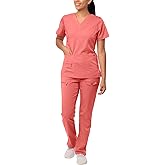 Adar Pro Breakthrough Plus Scrub Set for Women - Enhanced V-Neck Top & Multi Pocket Pants