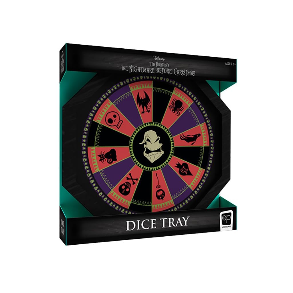 The OP Games | Nightmare Before Christmas Dice Tray | Oogie Boogie Roulette Wheel Collectible Dice Tray | Dice Rolling Tray for Dice Games - RPG, D&D, Table Games | Officially Licensed Disney Gift