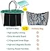 QOGiR Neoprene Multipurpose Beach Bag Tote with Inner Zipper Pocket and Movable Board (Black, Large)