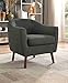Homelegance Fabric Barrel Chair, Sage Gray