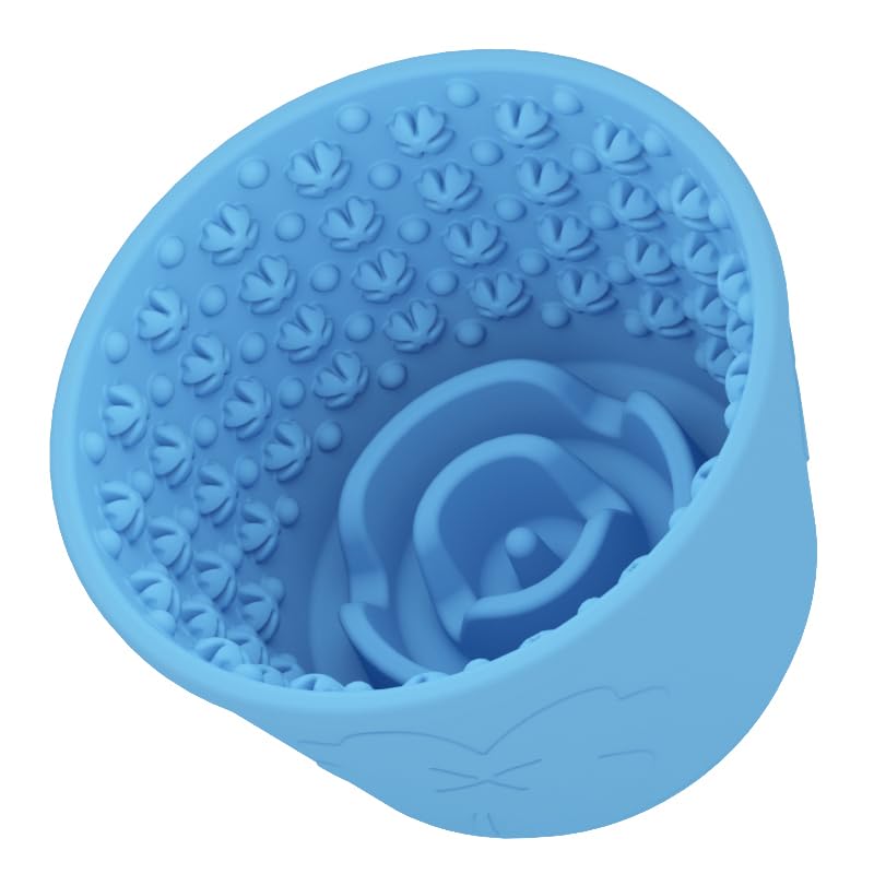 Photo 1 of **SEE PHOTOS**Slowpaw Silicone Lick Bowl for Dogs,Freeze Bowl for Dogs with Suction Cups for Dog Anxiety Relief,Interactive Dog Puzzle Toy (Blue)