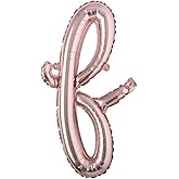 18 Inch Rose Gold Happy Birthday Balloons - Lowercase Letters Handwriting Style Balloons for Birthday Party Decoration