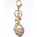 Bolbove Opal Four-leaf Clover Key to Love Heart Keychain Crystal Rhinestone Purse Pendant Handbag Charm