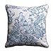 Maison d' Hermine Decorative Pillow Covers 18 x 18 Inch Square 100% Cotton Throw Pillow Covers with Invisible Zipper for Living Room Couch, Chair, Sofas, Bedroom, Home (The Miller - Denim)