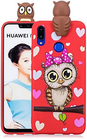 Huawei Nova 3i Cover,Stingna 3D Cute Cartoon Animals Pattern Design Soft Silicone Gel Slim Rubber Thin Protective Cover Phone Case for Huawei Nova 3i (Cute owl)