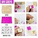 Wood Rubber Stamps Set 12 Pcs with Square Lace Pattern for DIY Decor Craft Card Making Scrapbooking Supplies