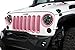 Hooke Road Pink Jeep JK Headlight Cover Front Light Bezels Inserts for 2007-2018 Jeep Wrangler JK