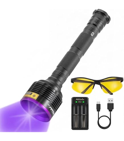 ALONEFIRE SV83 365nm UV Zaklamp 20W USB Oplaadbaar Zwart